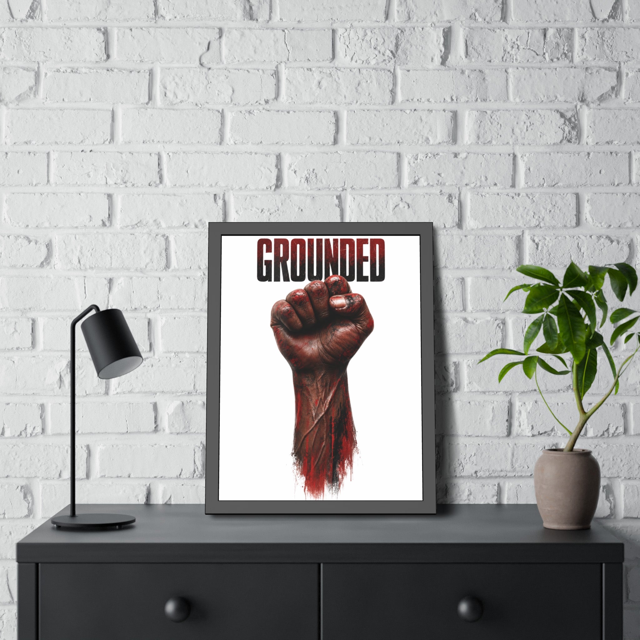 Framed Poster — Powerful Grounded Fist Art Print