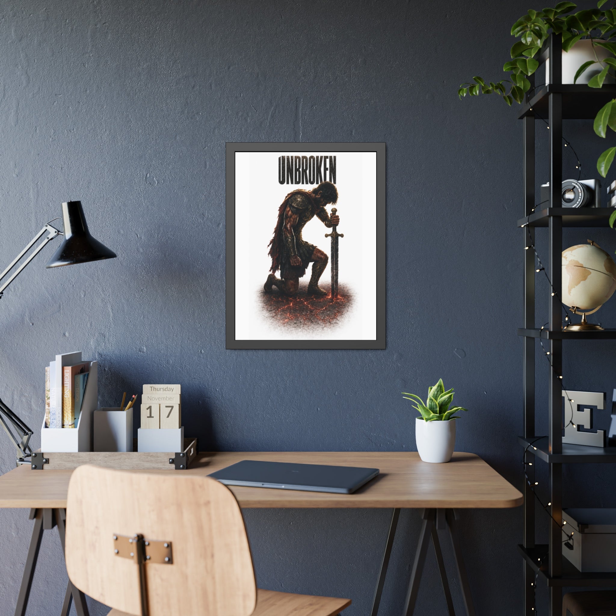 Unbroken Warrior Framed Poster