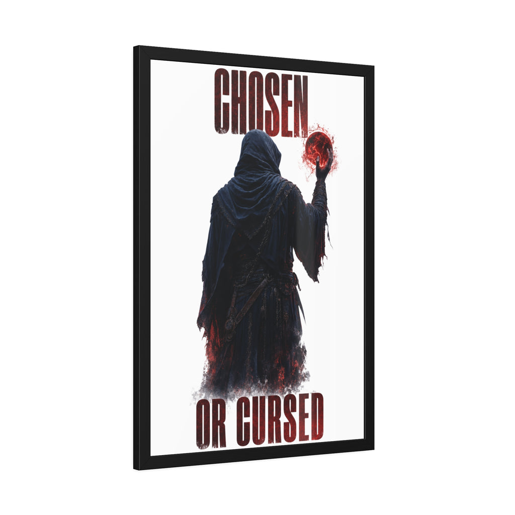 Framed Poster - "Chosen or Cursed" Dark Grim Reaper Art