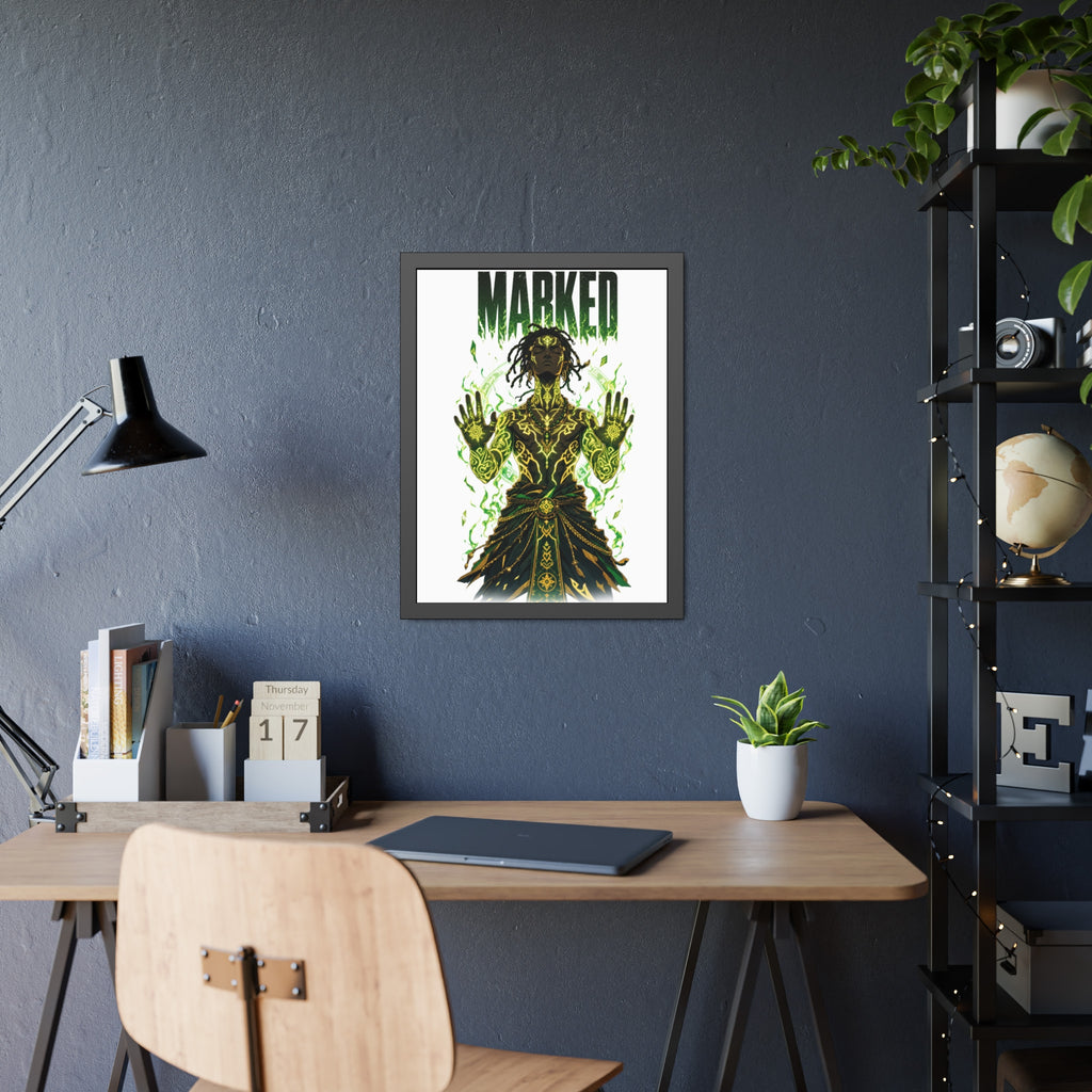 Framed Poster — "MARKED" Mystic Warrior Art Print