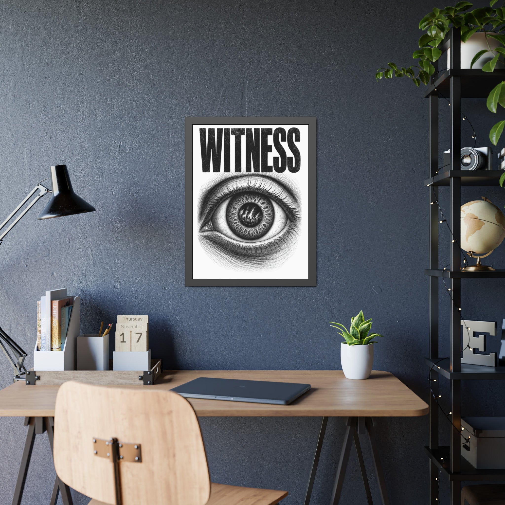 Witness Framed Art Print — Eye Poster