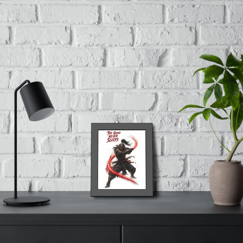 'The Grind Never Sleeps' Samurai Art Print - Framed Poster