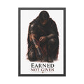 Framed Poster — "Earned Not Given" Knight Wall Art
