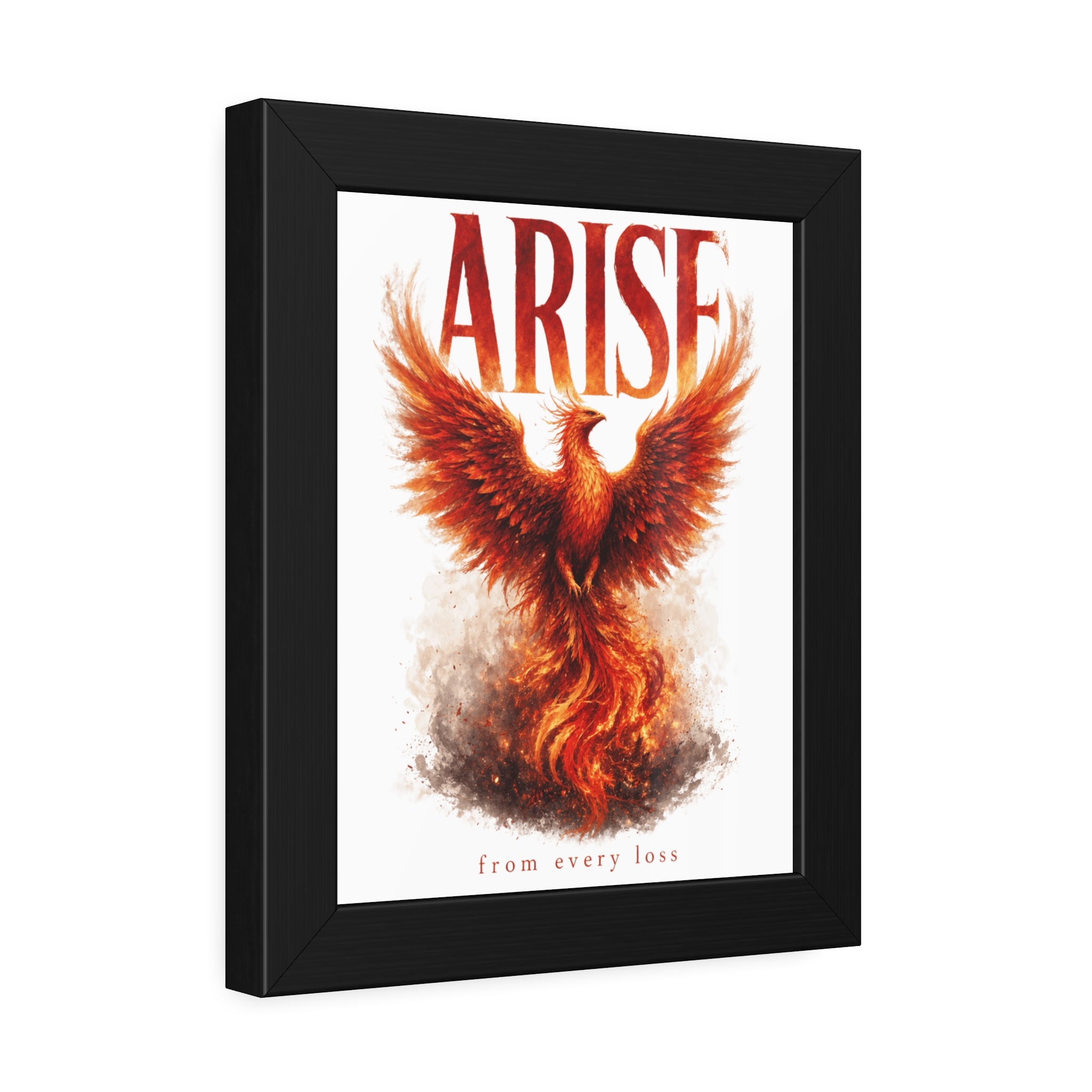 Framed Poster — "ARISE" Phoenix Art Print (Inspirational Wall Decor)