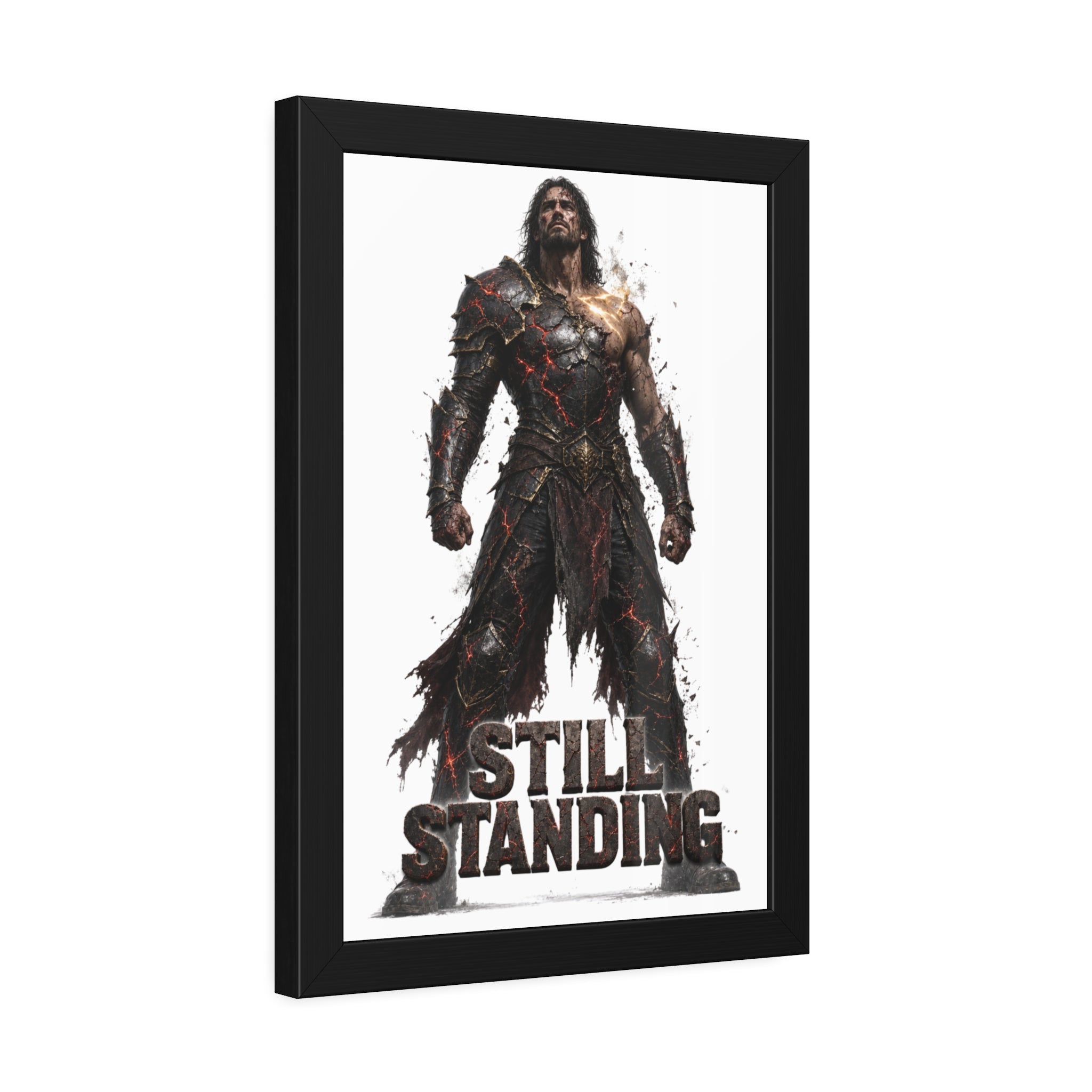 Still Standing Framed Poster —  Warrior Art Print
