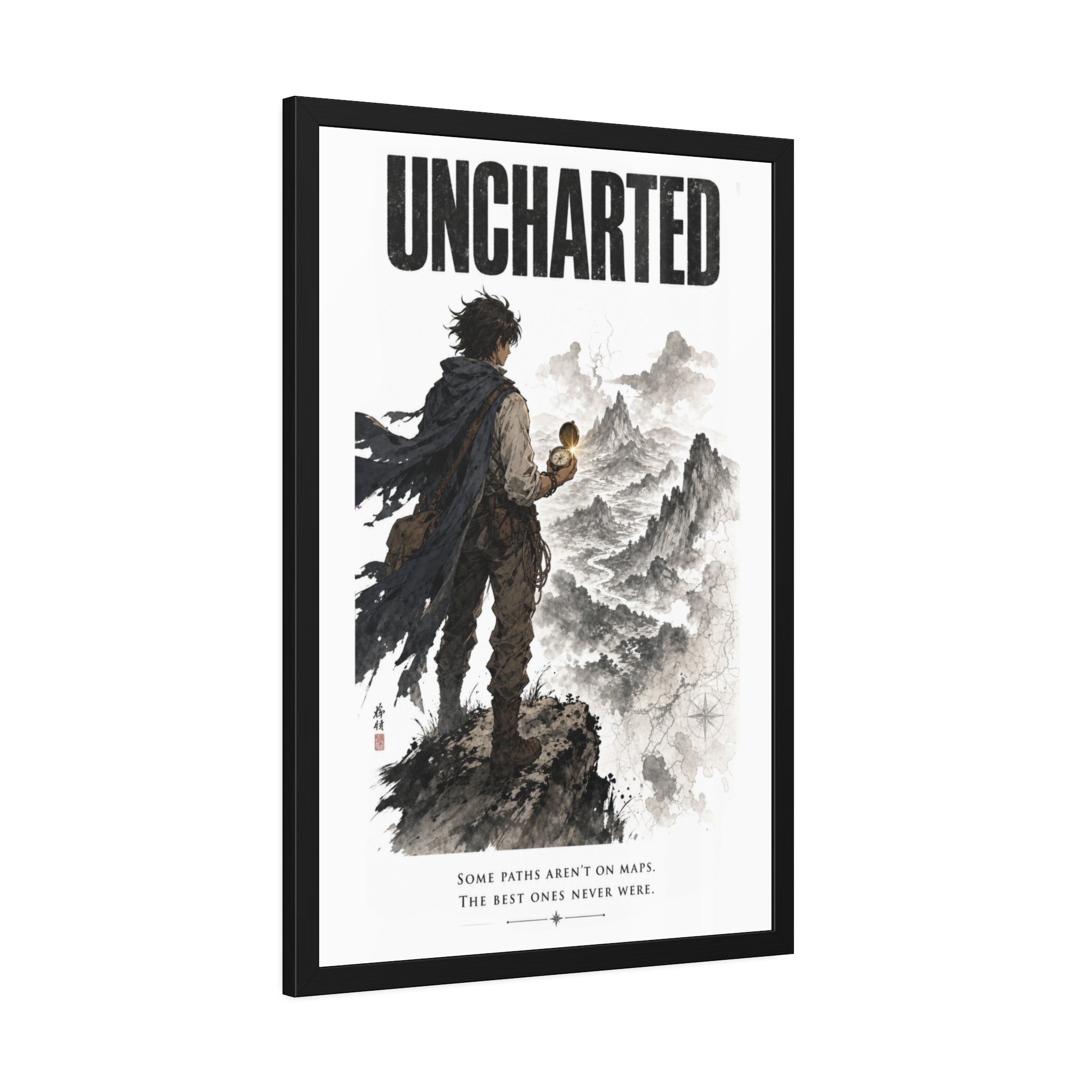 Uncharted Framed Art Print — Adventurer Poster