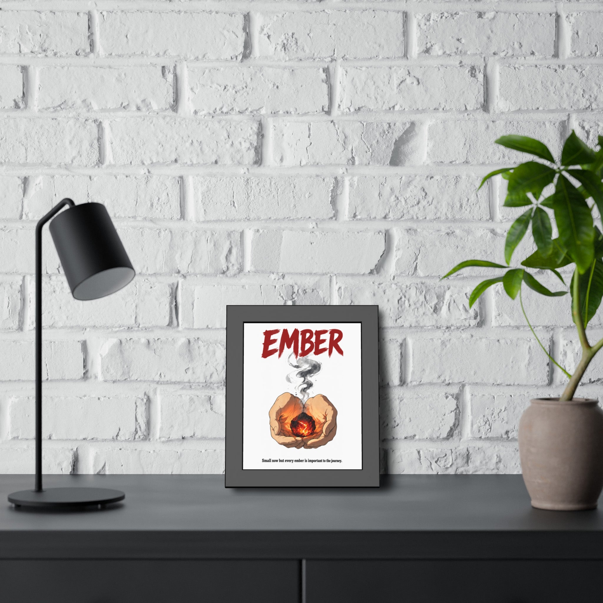 Framed Poster - "Ember" Motivational Art Print