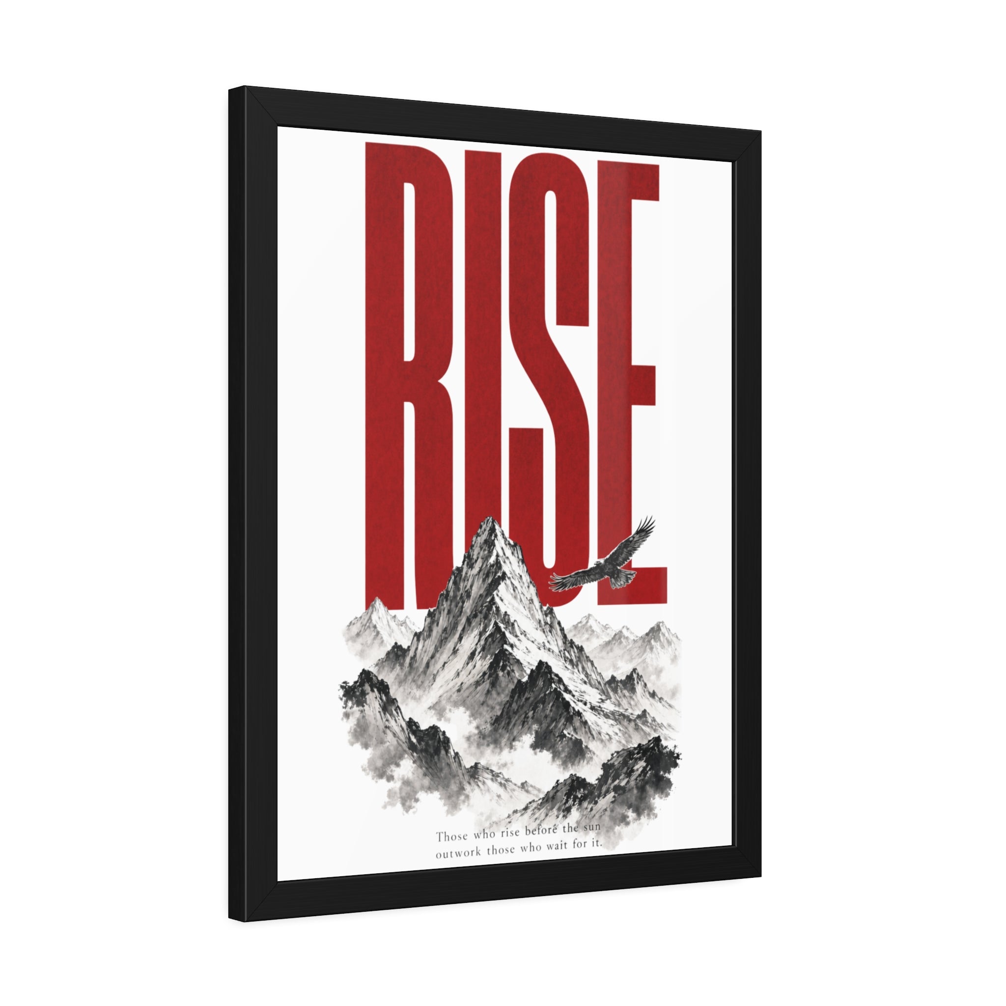 Framed Poster "RISE" Mountain Art Print