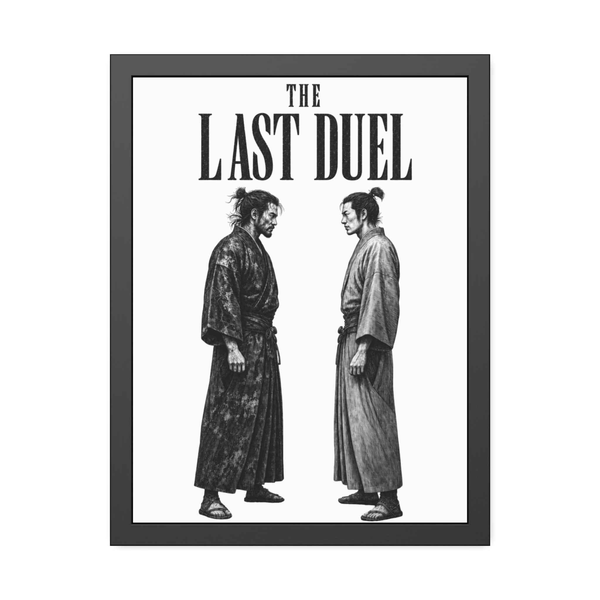 Framed Poster - "The Last Duel" Vintage Samurai Duel Art Print