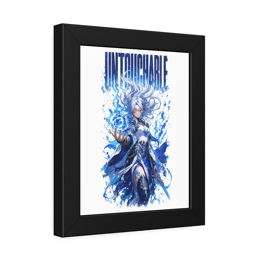 Untouchable Framed Art Poster — Blue Fantasy Sorceress Print