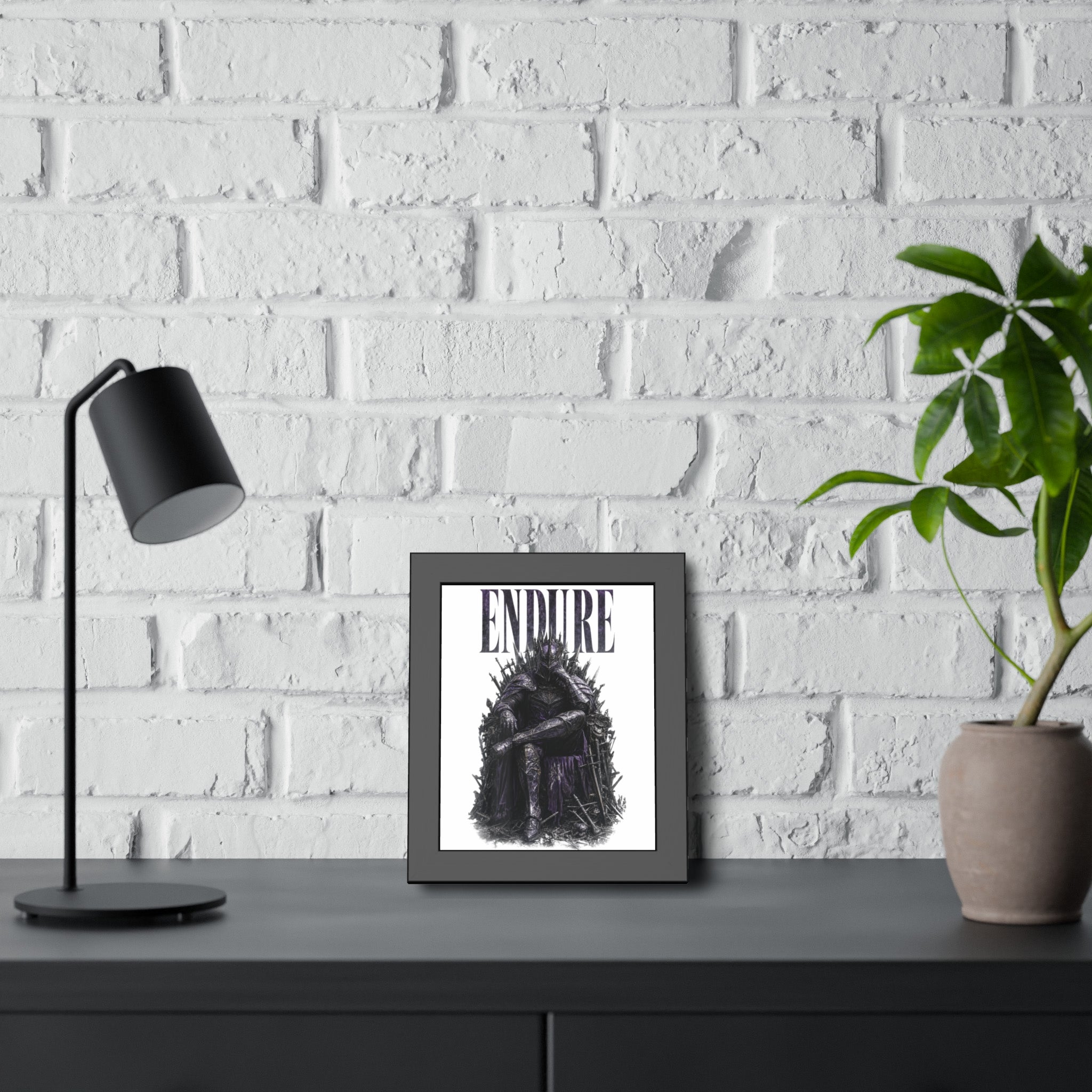 Endure Framed Poster — Dark Knight Throne  Art