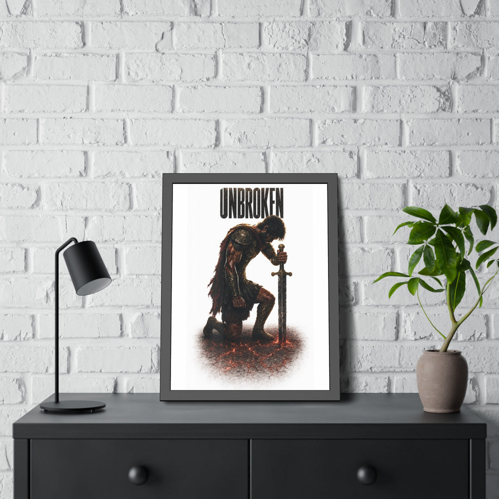 Unbroken Warrior Framed Poster