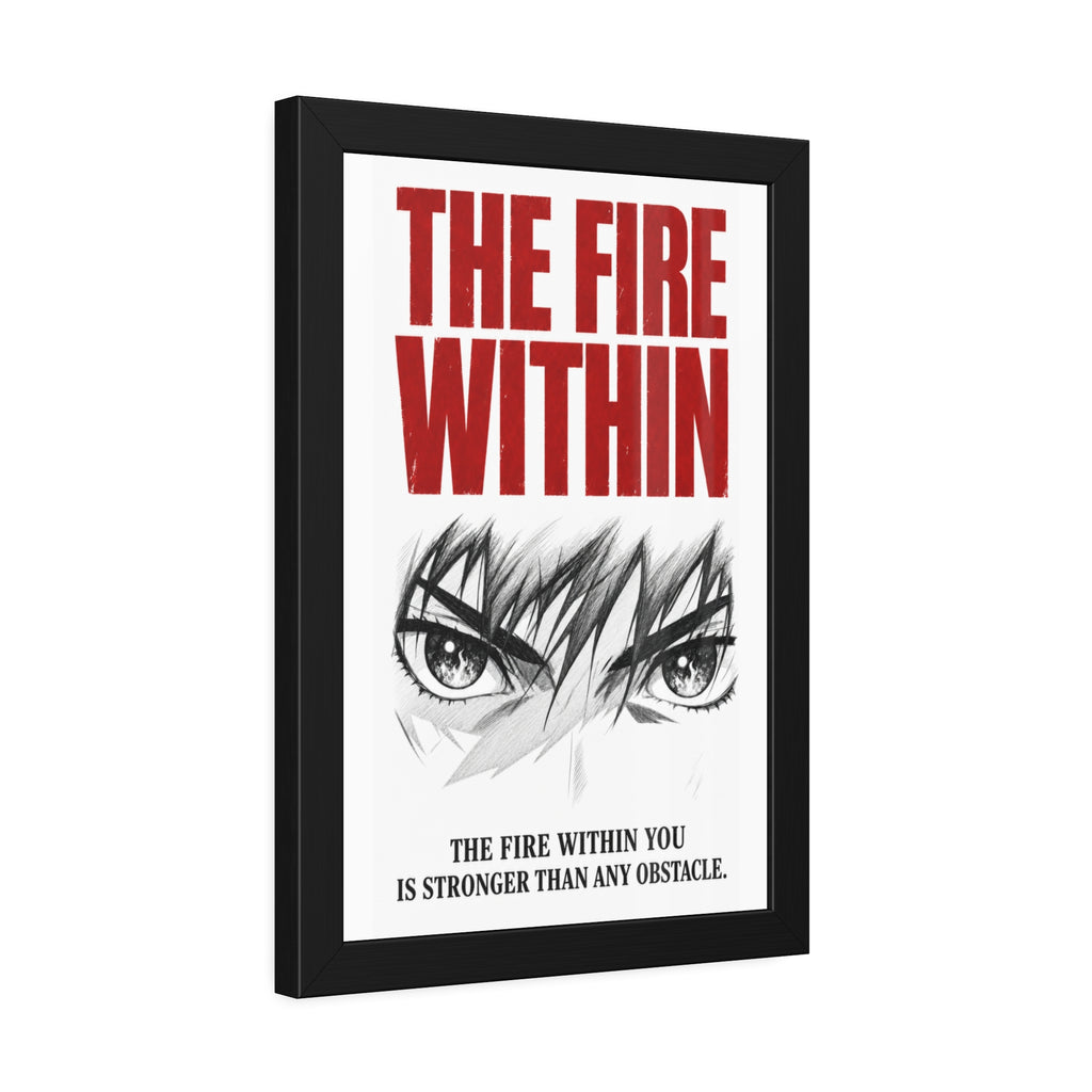 Framed Poster — 'The Fire Within' Motivational Wall Art