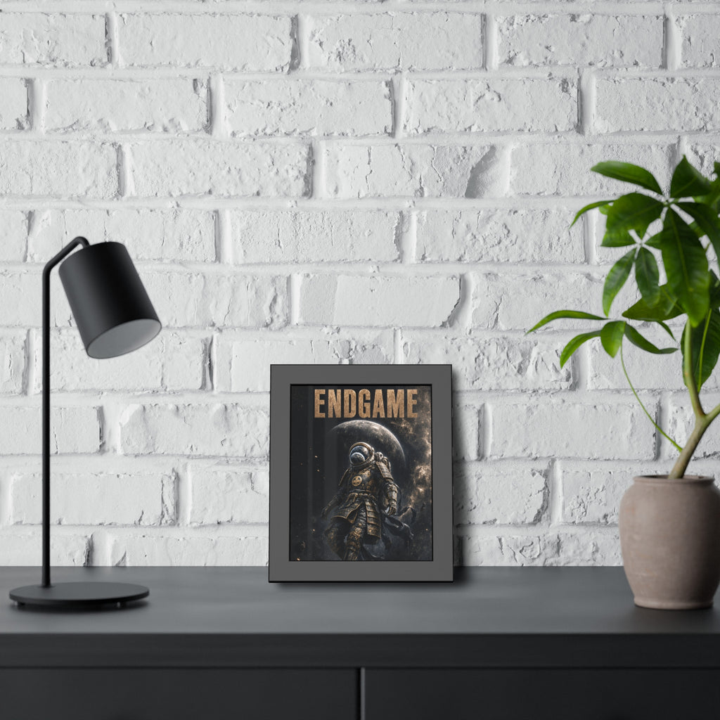 Framed Poster — "ENDGAME" Astronaut Space Art