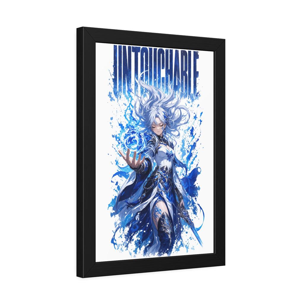 Untouchable Framed Art Poster — Blue Fantasy Sorceress Print