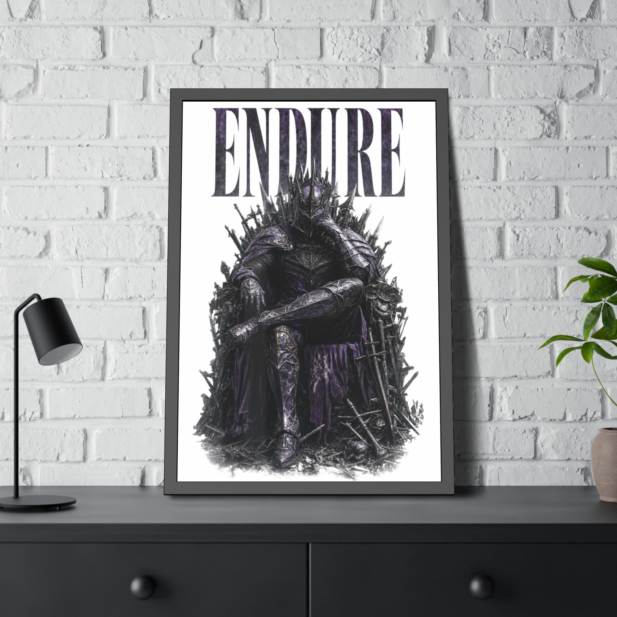 Endure Framed Poster — Dark Knight Throne  Art
