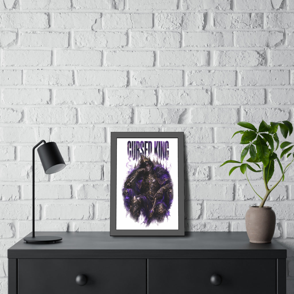Cursed King Framed Poster — Dark Fantasy Wall Art