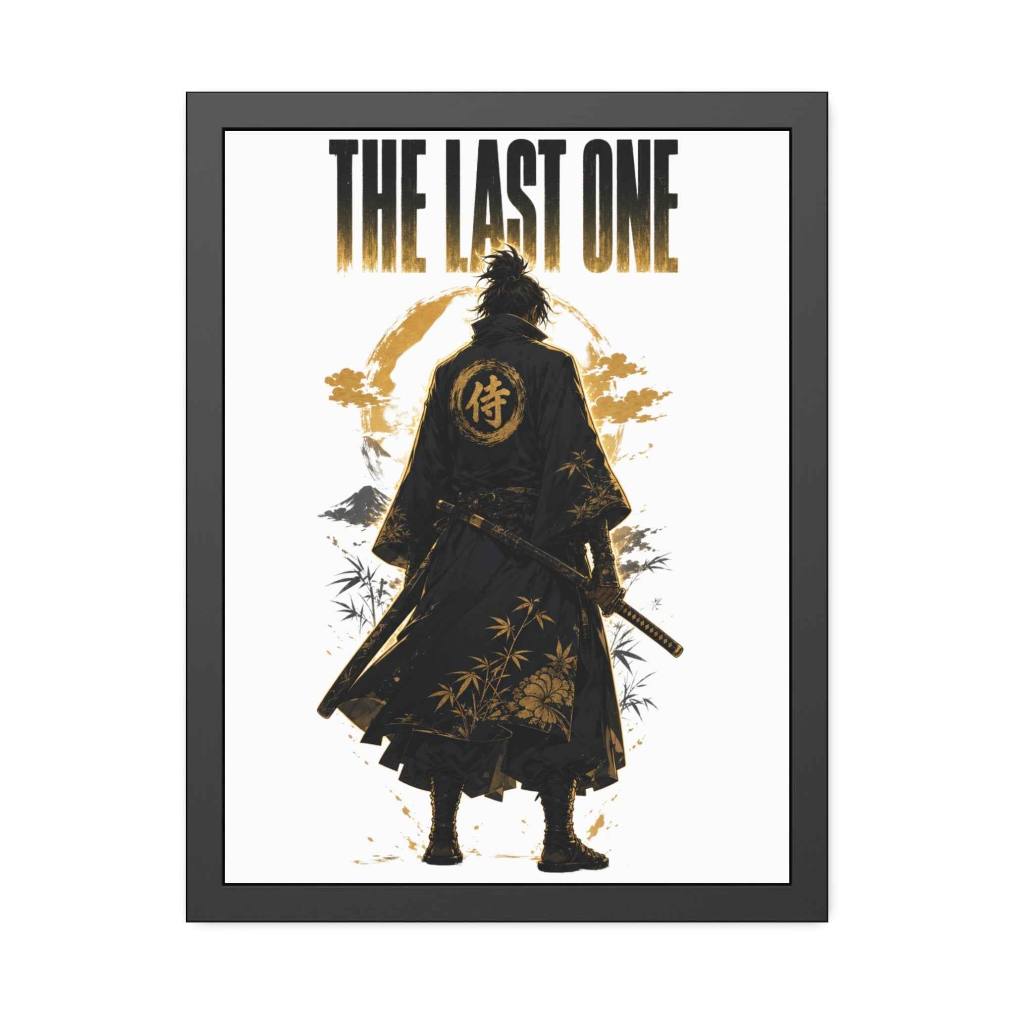 The Last One Samurai Framed Poster — Warrior Silhouette Wall Art