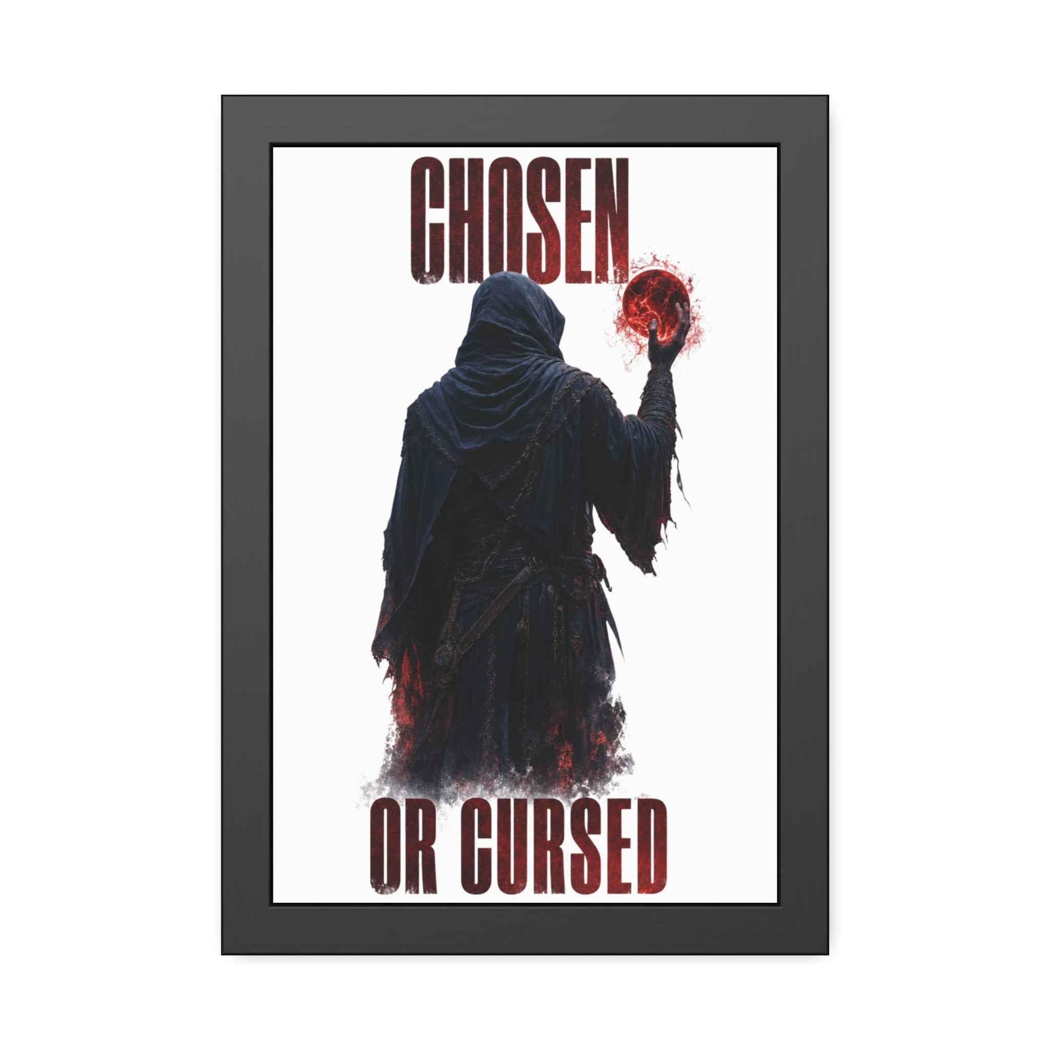 Framed Poster - "Chosen or Cursed" Dark Grim Reaper Art