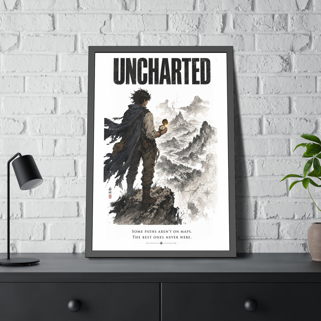 Uncharted Framed Art Print — Adventurer Poster