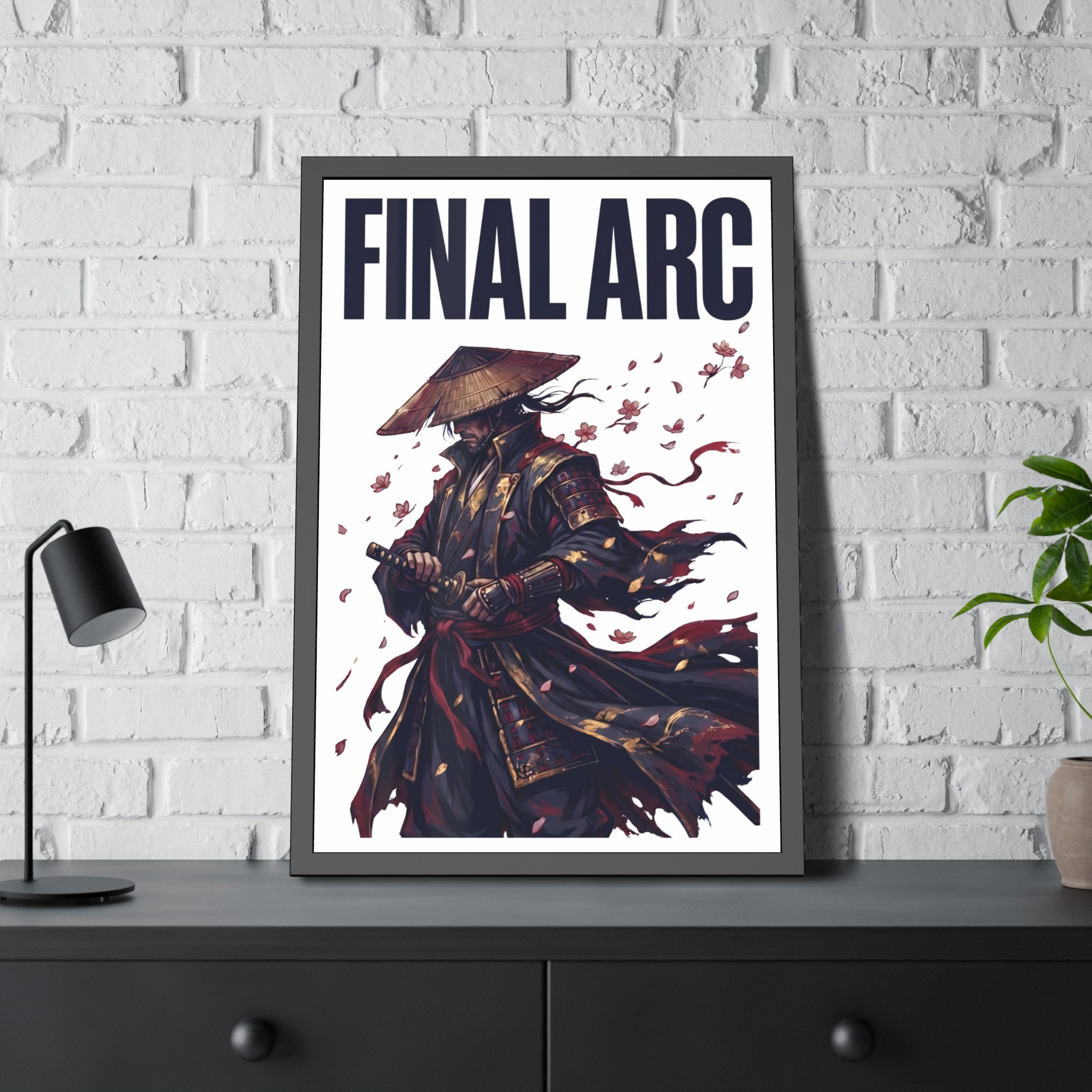 Final Arc Framed Poster — Dark Samurai Art Print