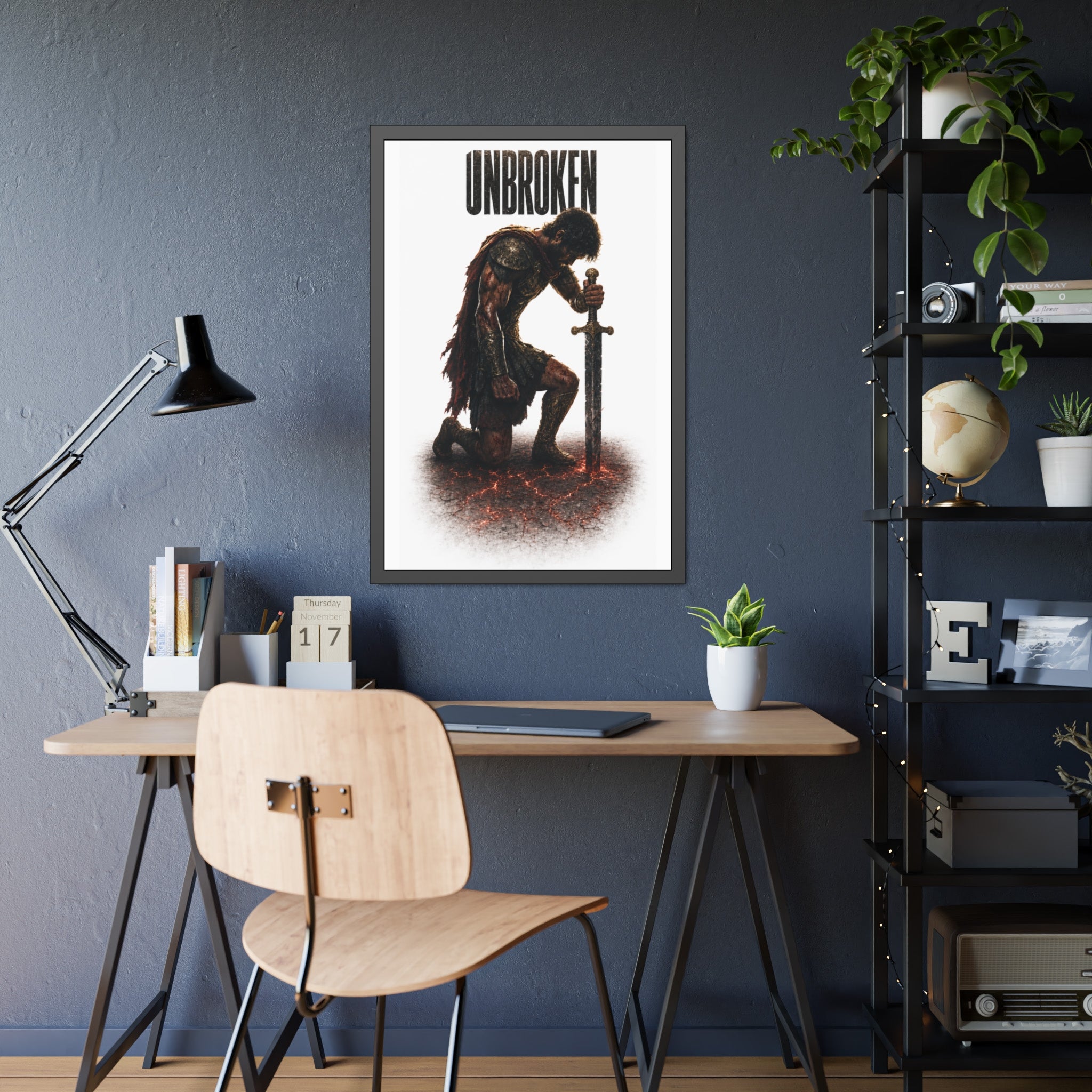 Unbroken Warrior Framed Poster