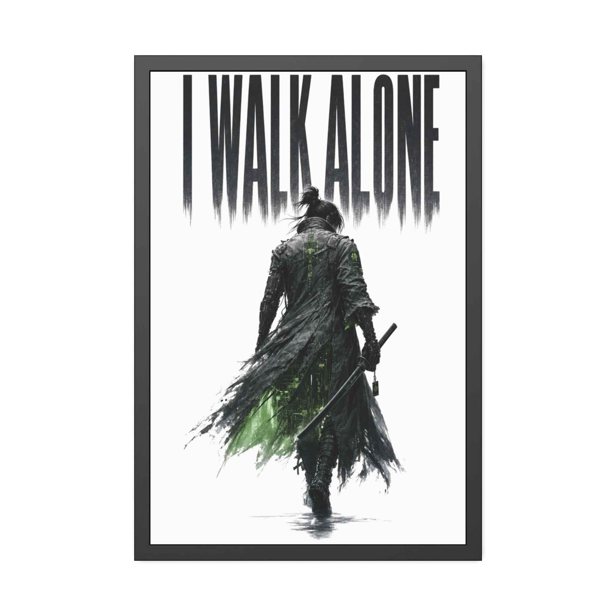 Framed Poster — "I Walk Alone" Dark Fantasy Wall Art