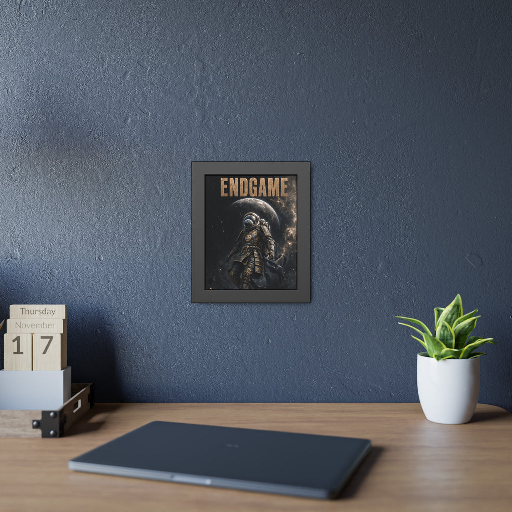 Framed Poster — "ENDGAME" Astronaut Space Art