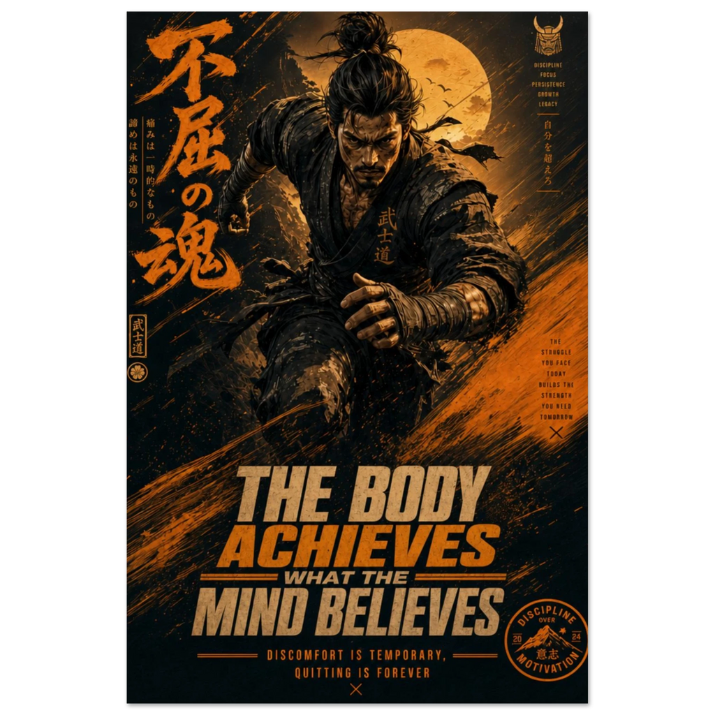 The Body Achieves | Warrior Mindset Metal Wall Art