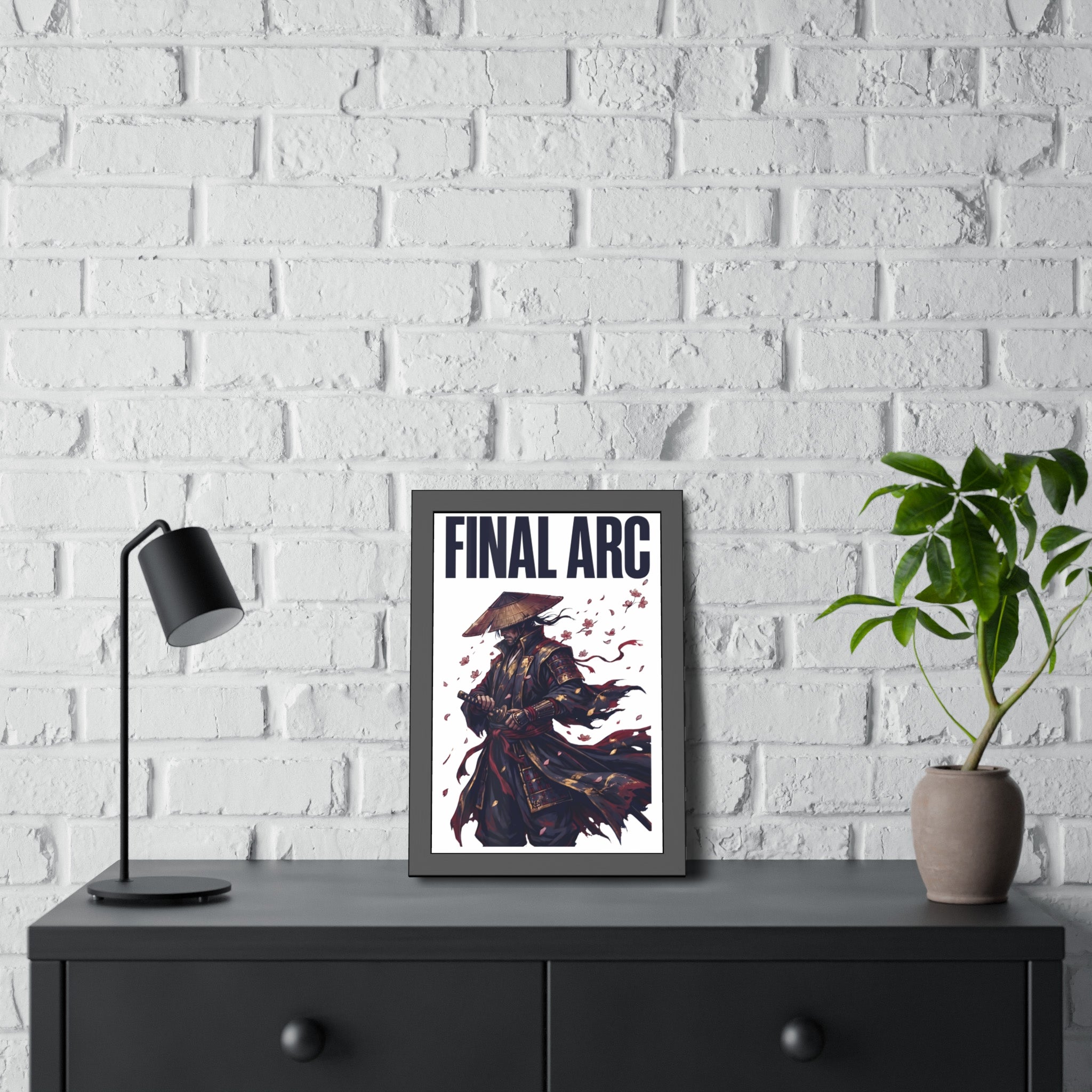 Final Arc Framed Poster — Dark Samurai Art Print