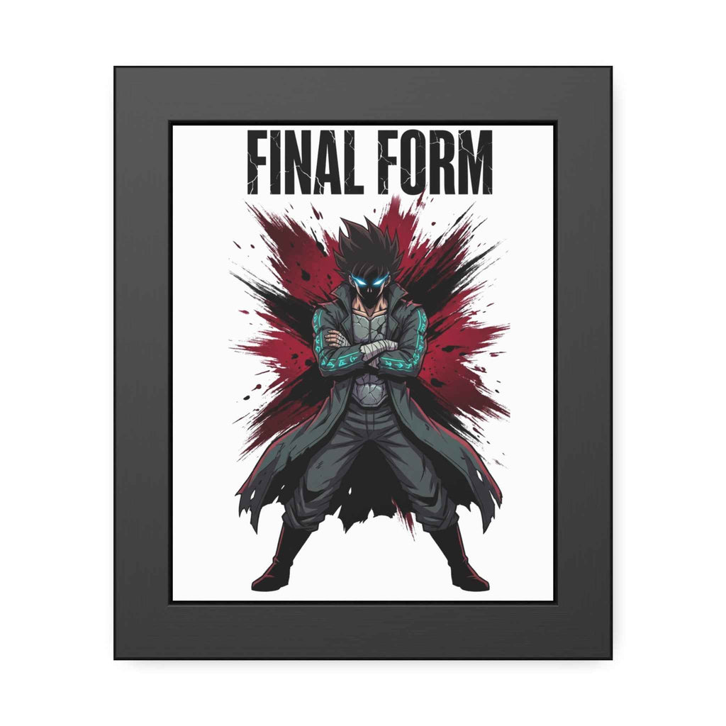 Final Form Framed Poster — Dark Anime Hero Art Print