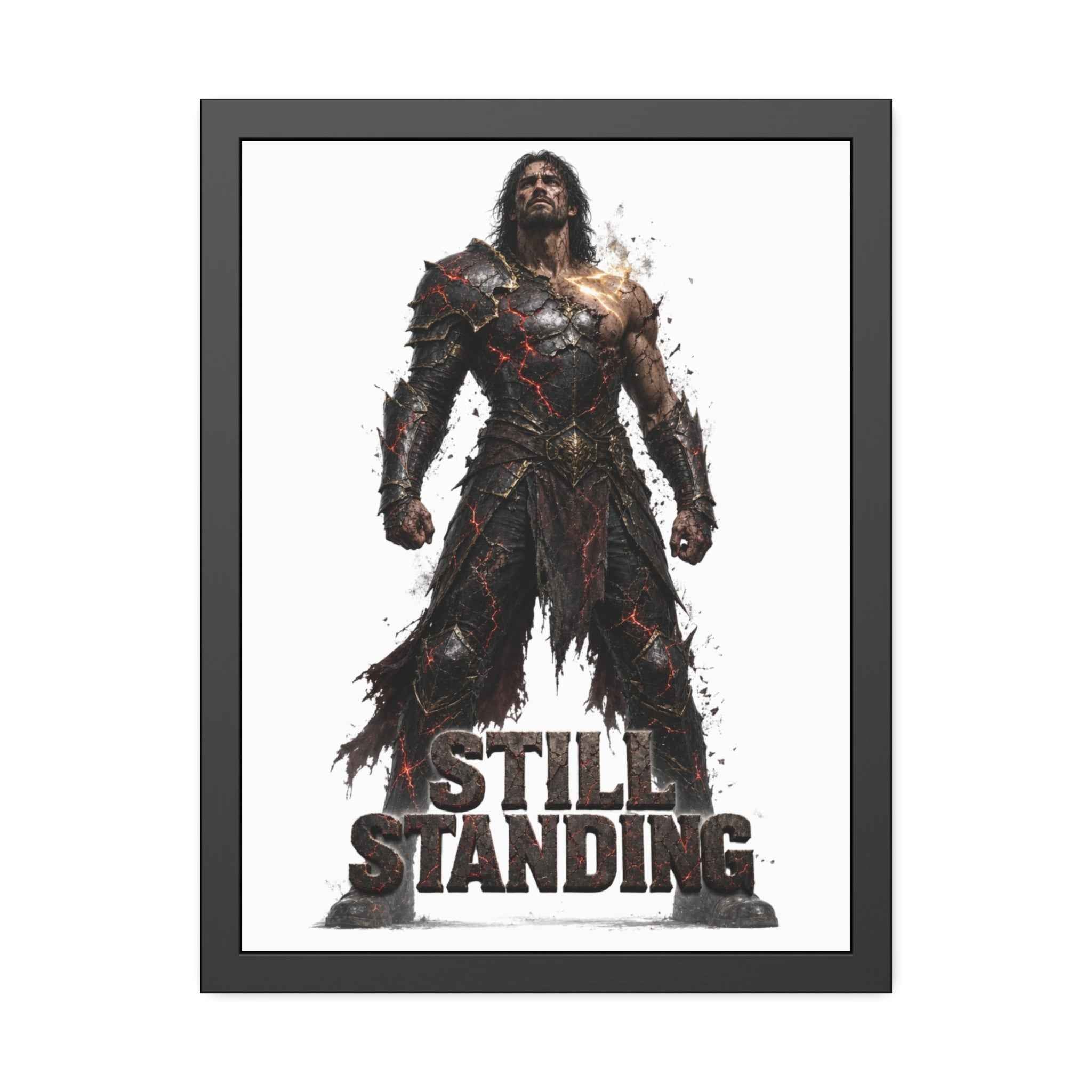 Still Standing Framed Poster —  Warrior Art Print