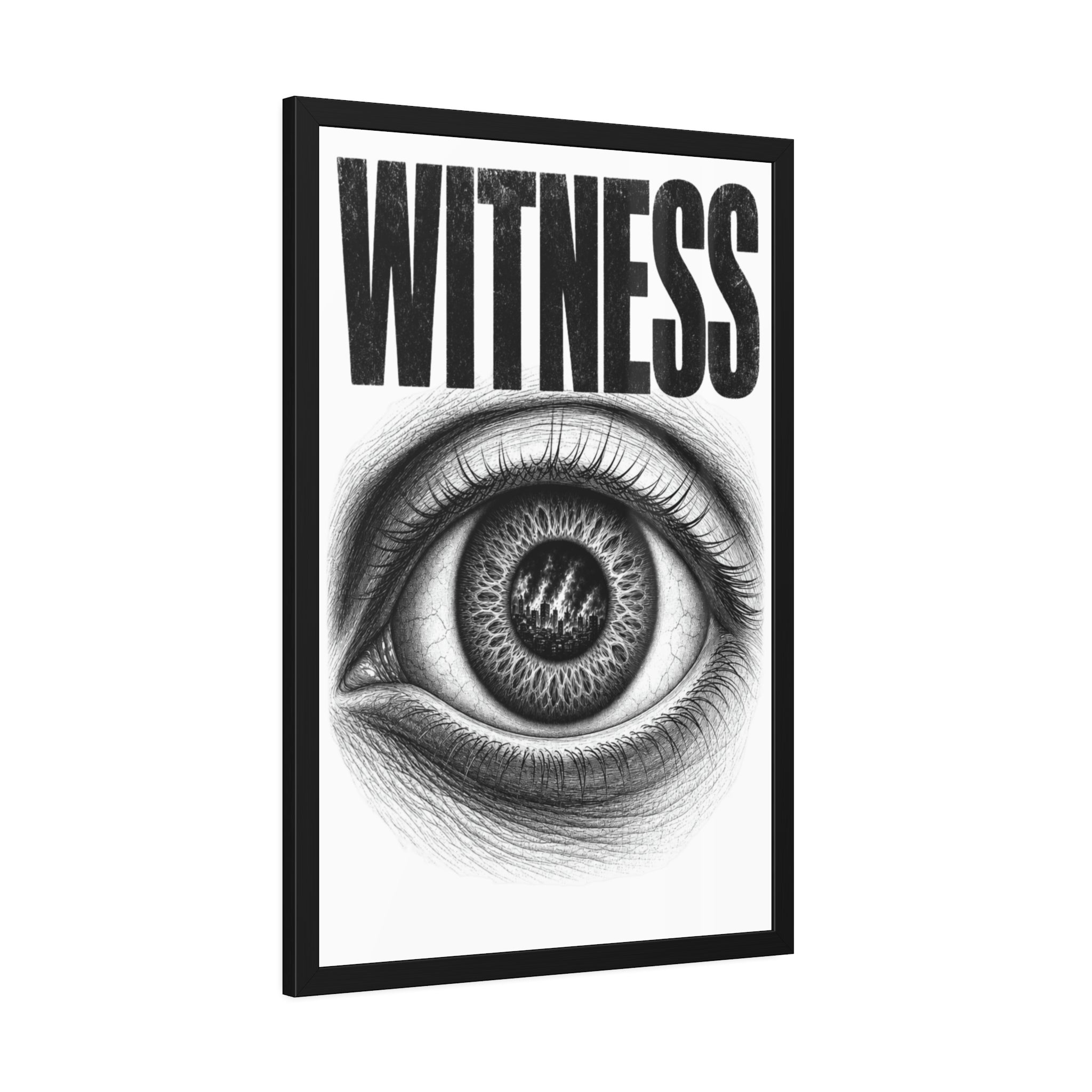 Witness Framed Art Print — Eye Poster