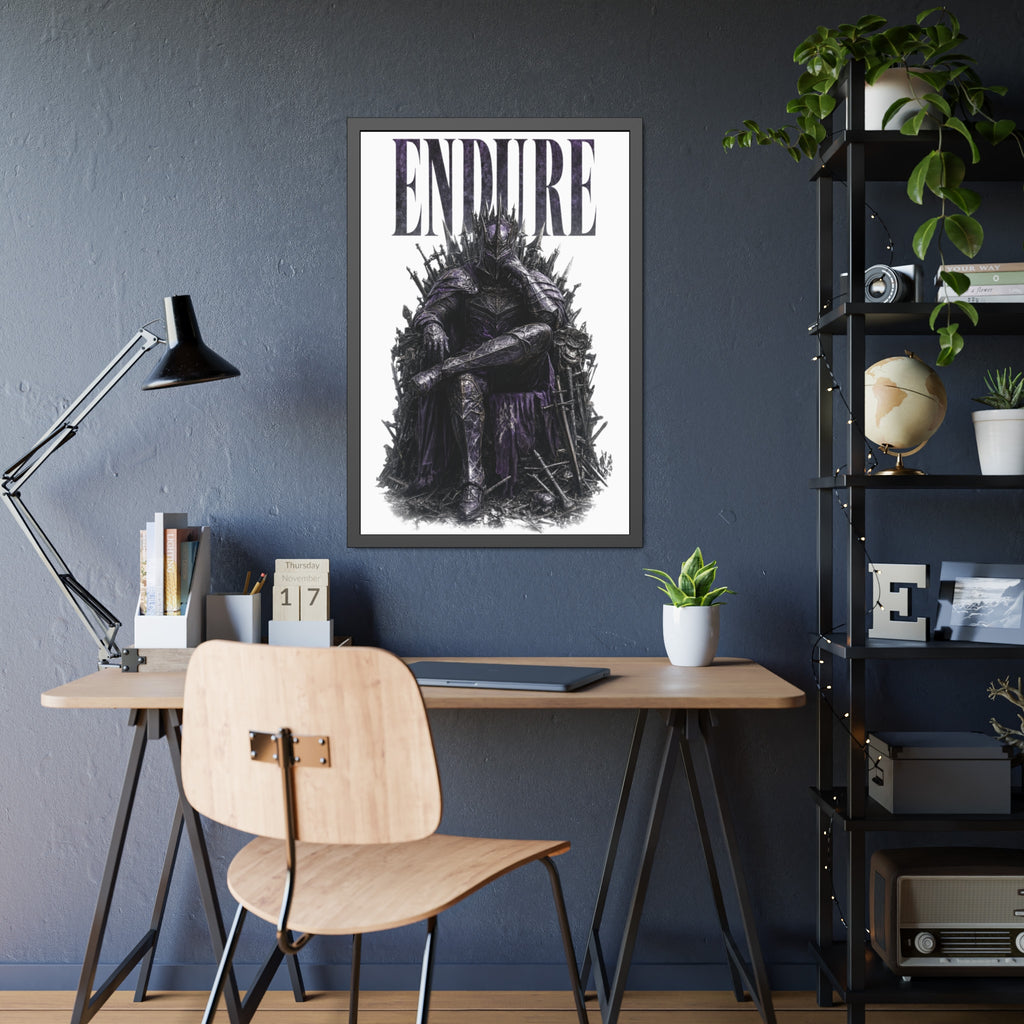 Endure Framed Poster — Dark Knight Throne  Art