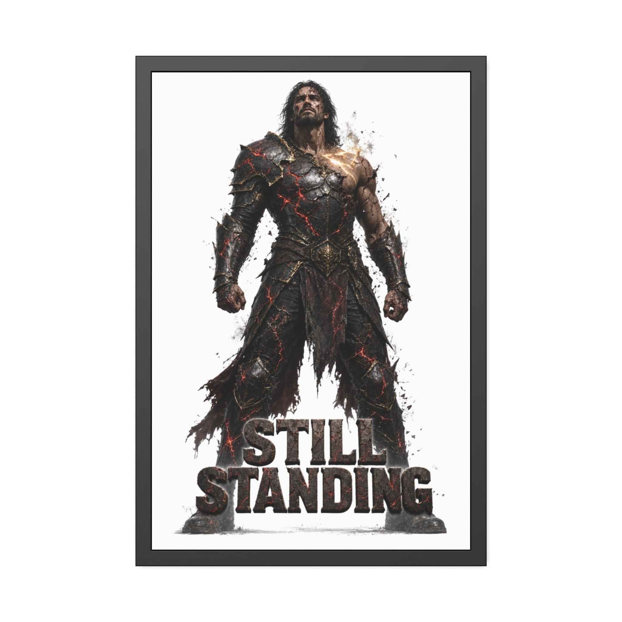 Still Standing Framed Poster —  Warrior Art Print