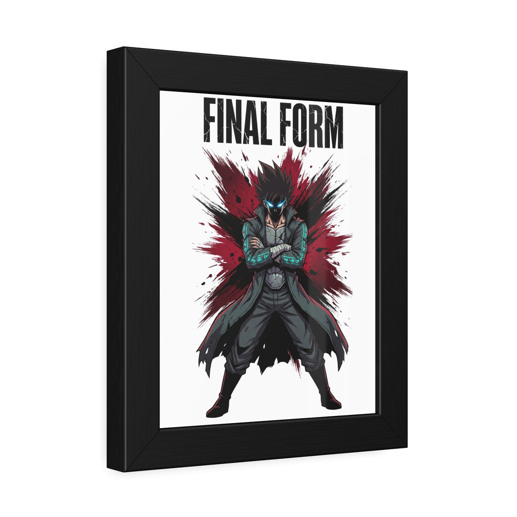 Final Form Framed Poster — Dark Anime Hero Art Print