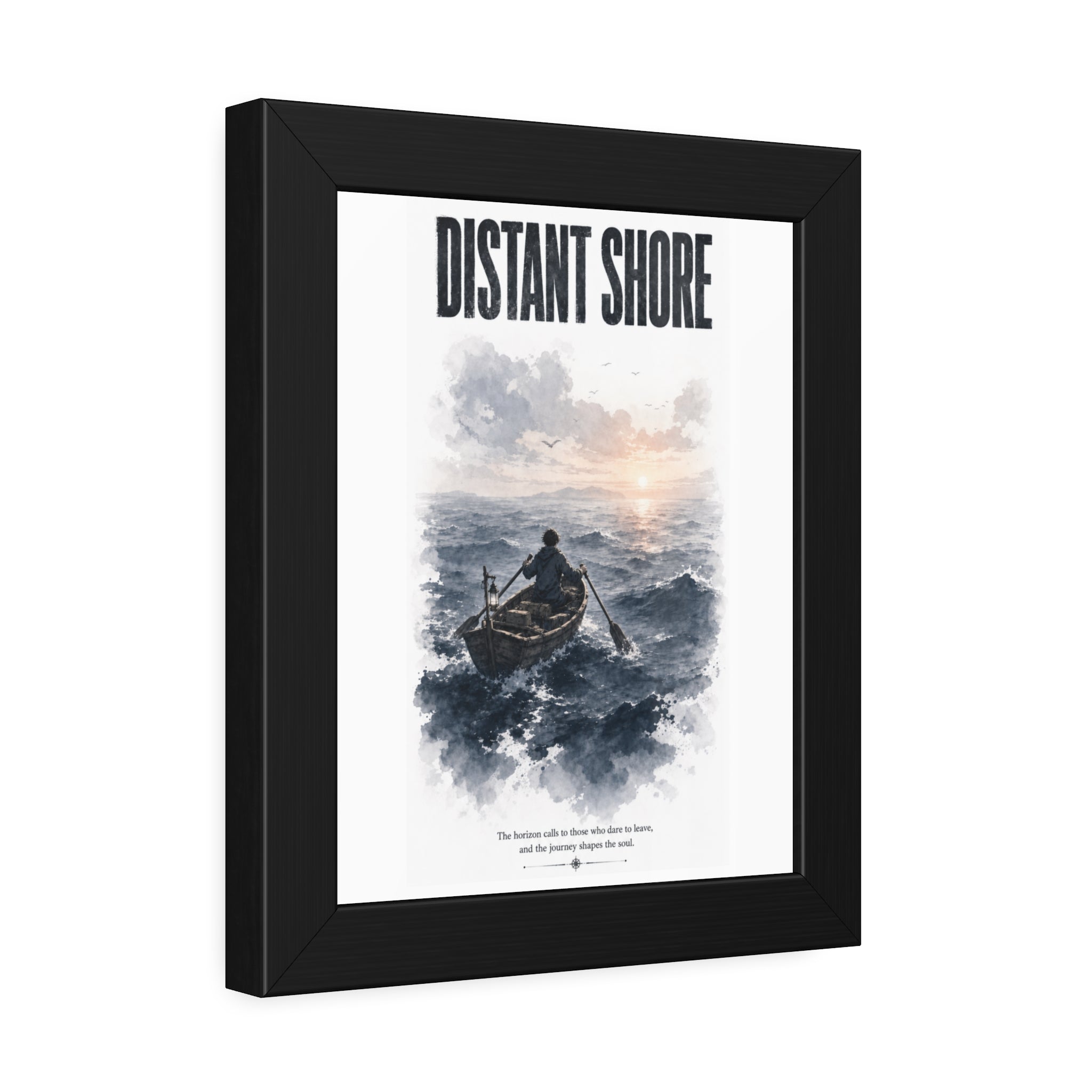 Poster — "Distant Shore" Framed Nautical Art Print