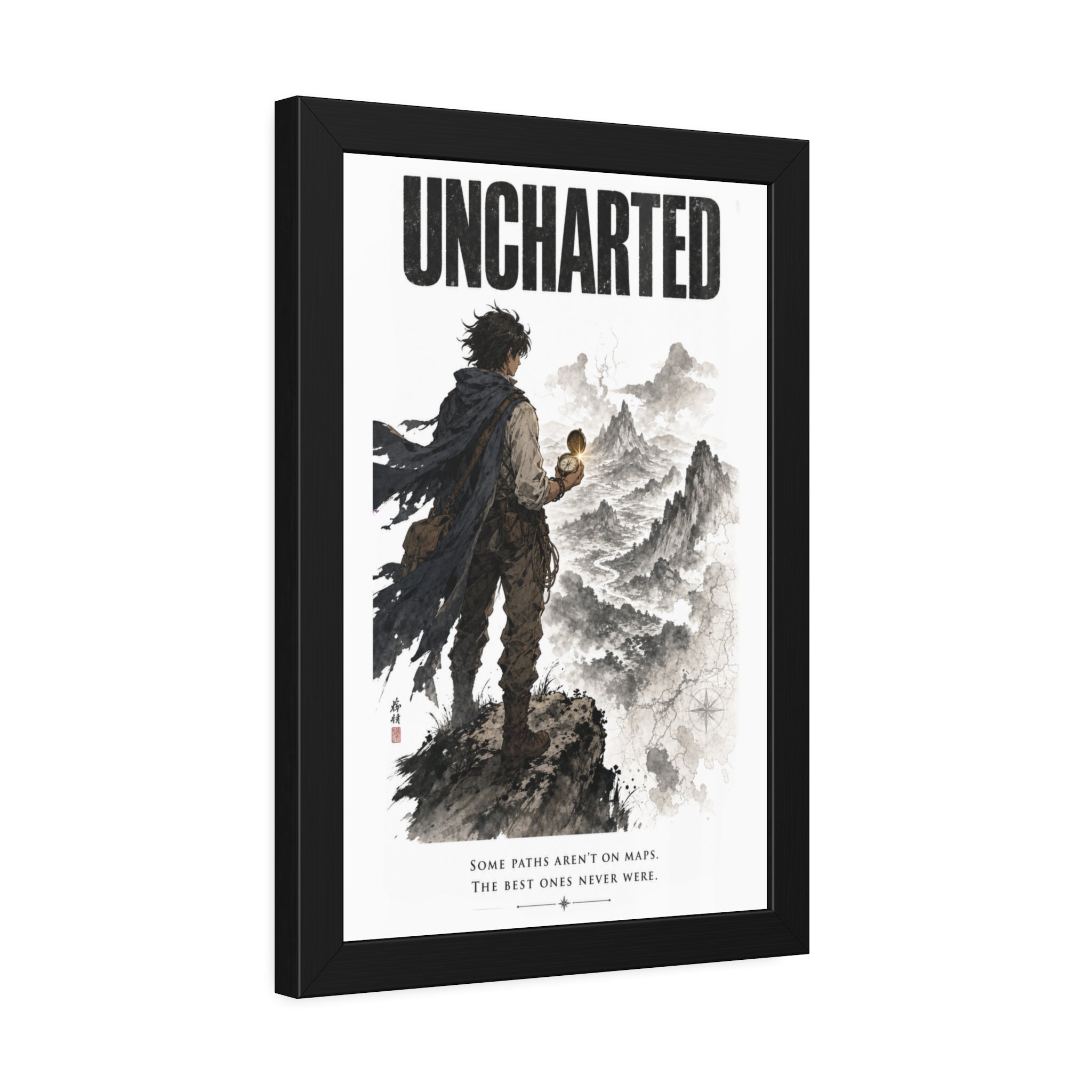 Uncharted Framed Art Print — Adventurer Poster