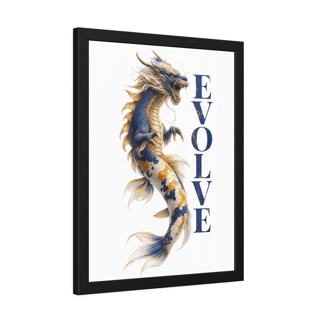 Evolve Dragon Koi Framed Poster