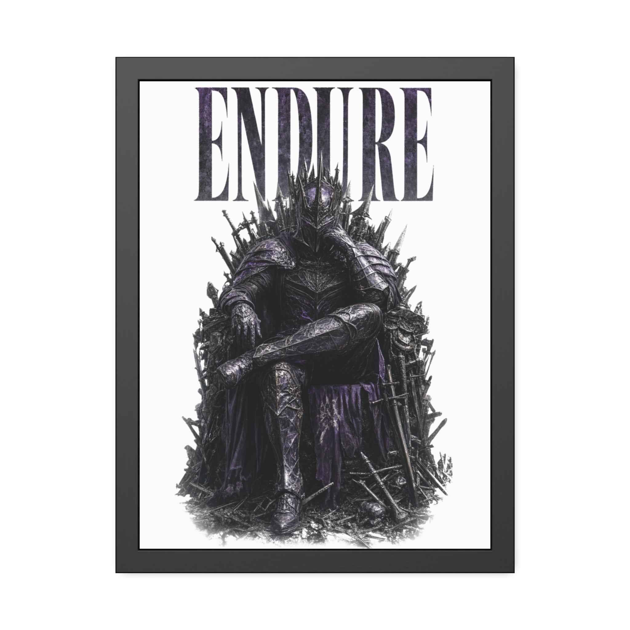 Endure Framed Poster — Dark Knight Throne  Art