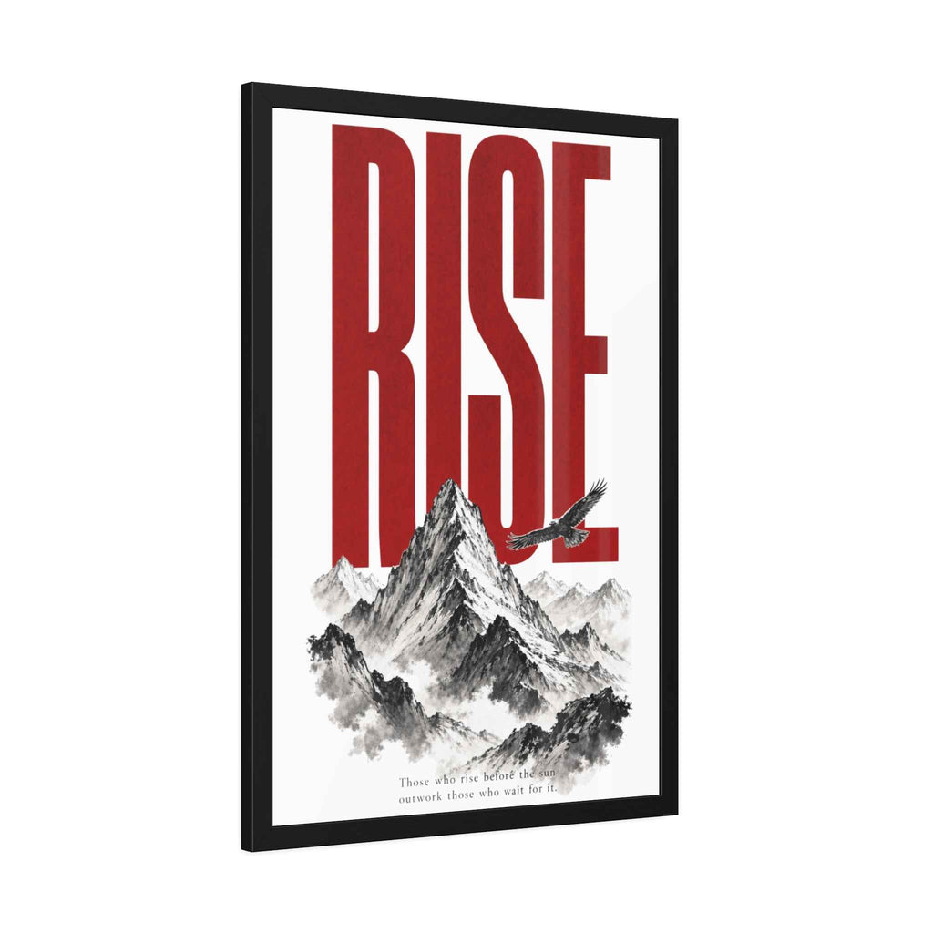 Framed Poster "RISE" Mountain Art Print