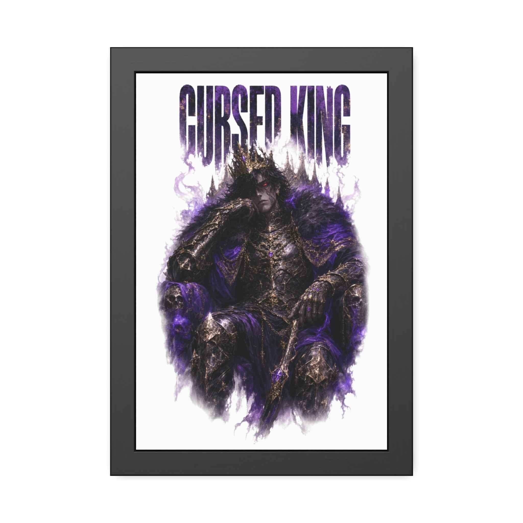 Cursed King Framed Poster — Dark Fantasy Wall Art