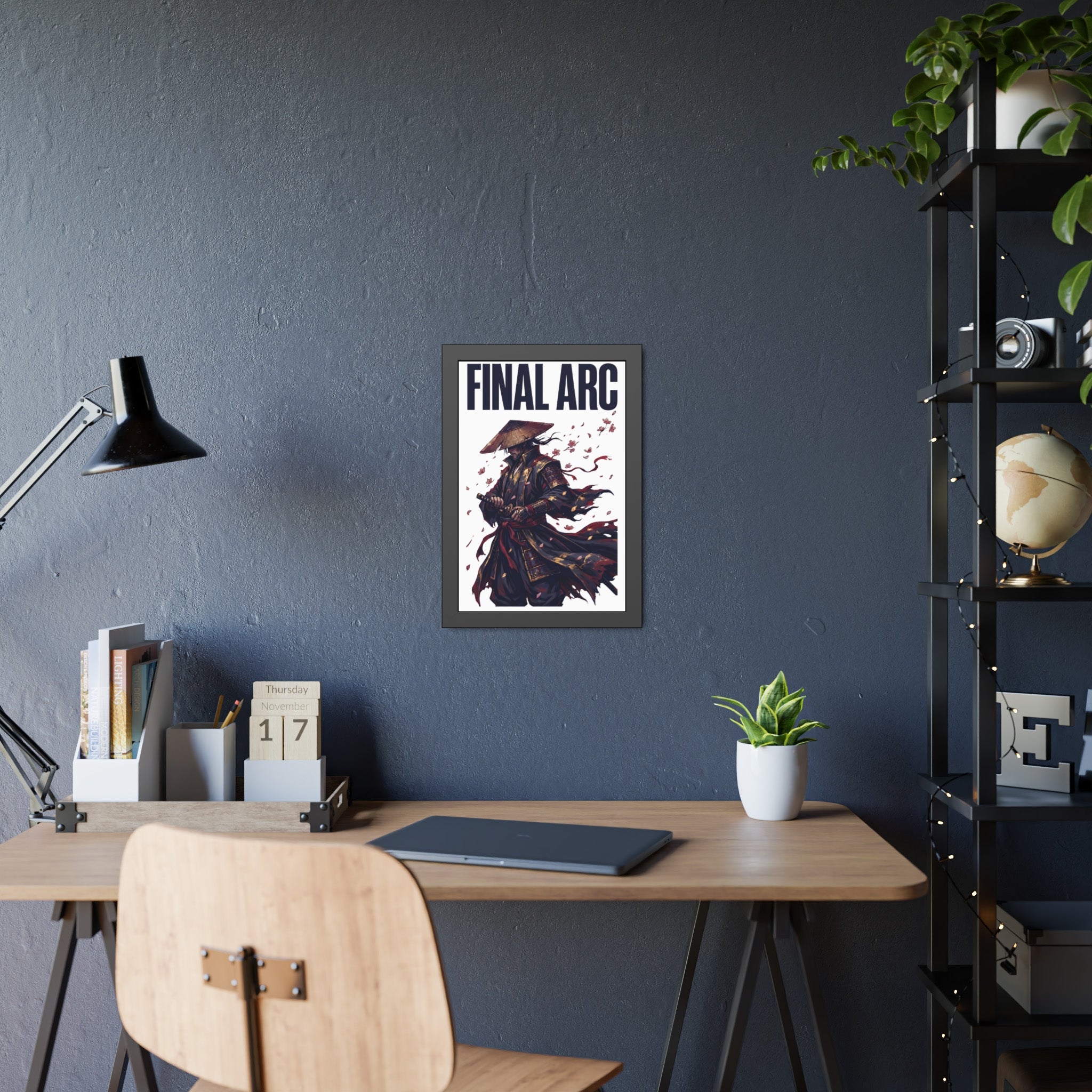Final Arc Framed Poster — Dark Samurai Art Print