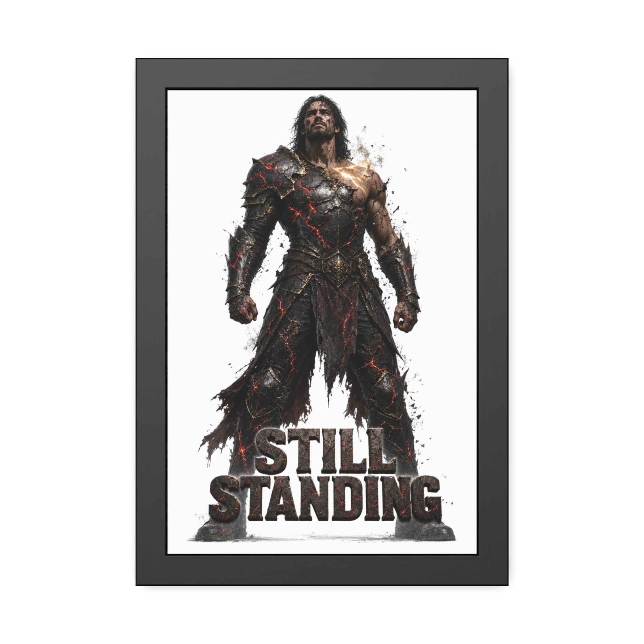 Still Standing Framed Poster —  Warrior Art Print