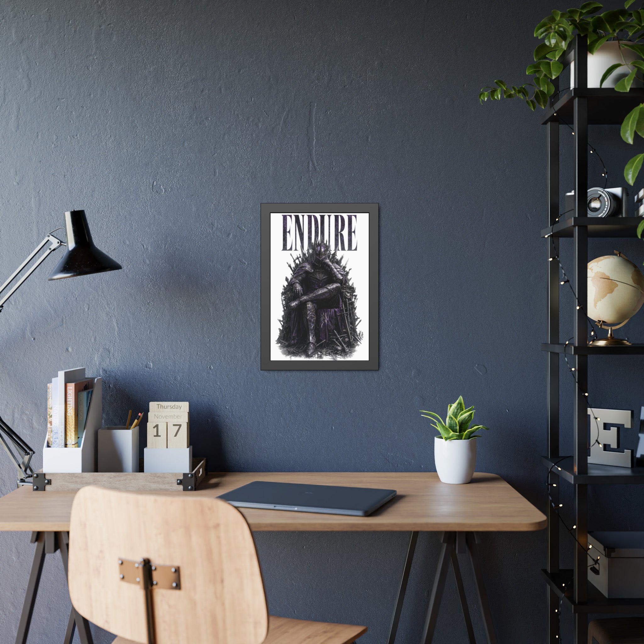 Endure Framed Poster — Dark Knight Throne  Art