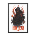 From the Ash Framed Poster — Dark Fantasy Hooded Figure Wall Art