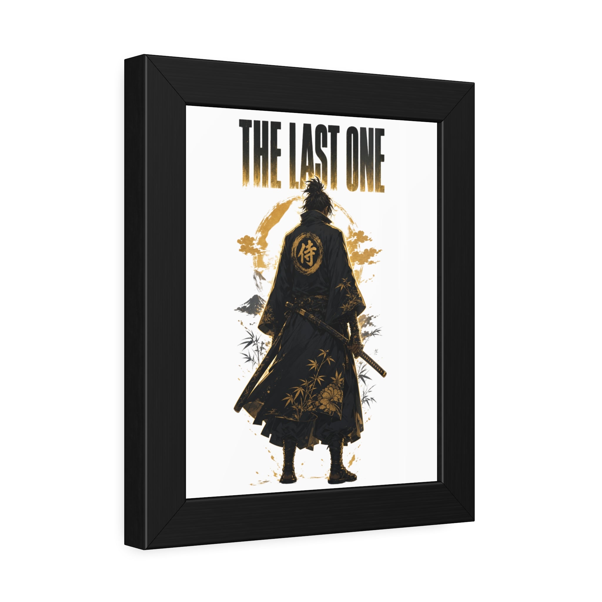 The Last One Samurai Framed Poster — Warrior Silhouette Wall Art