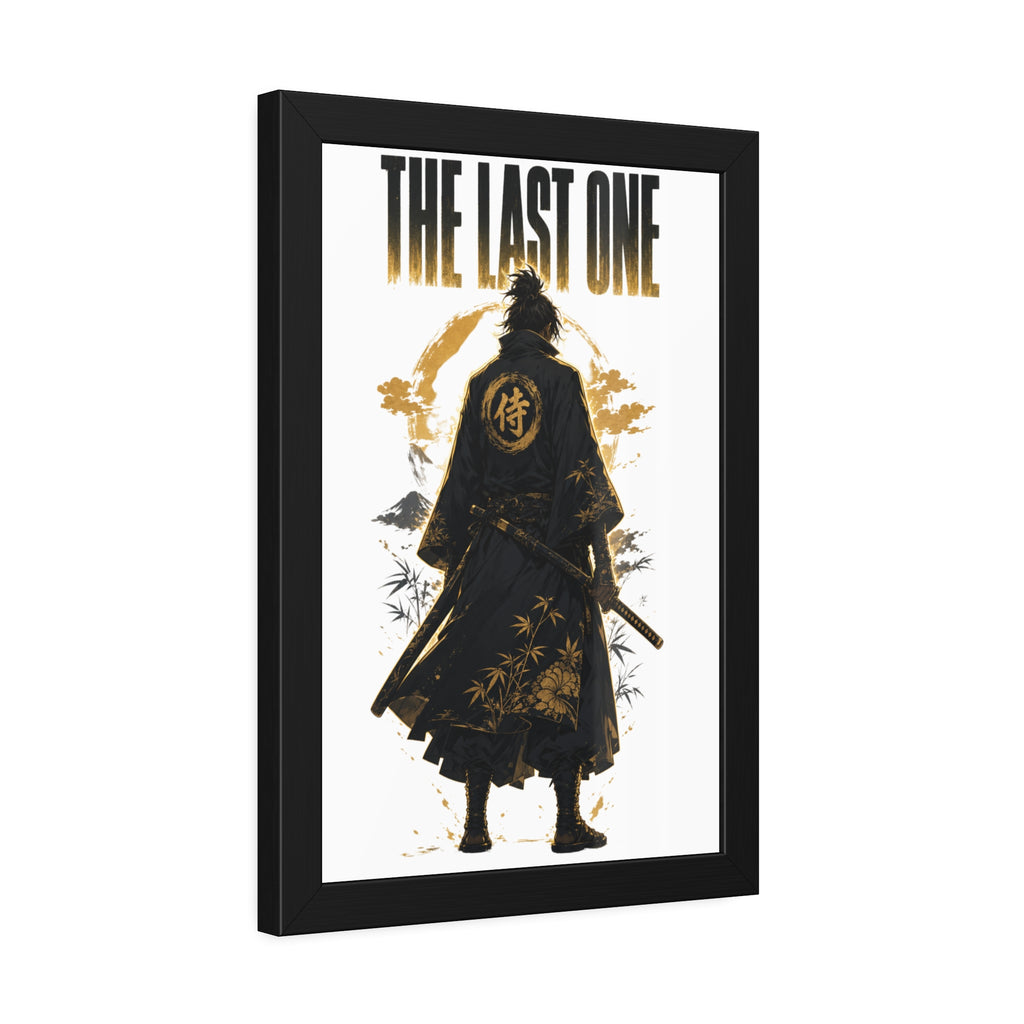 The Last One Samurai Framed Poster — Warrior Silhouette Wall Art