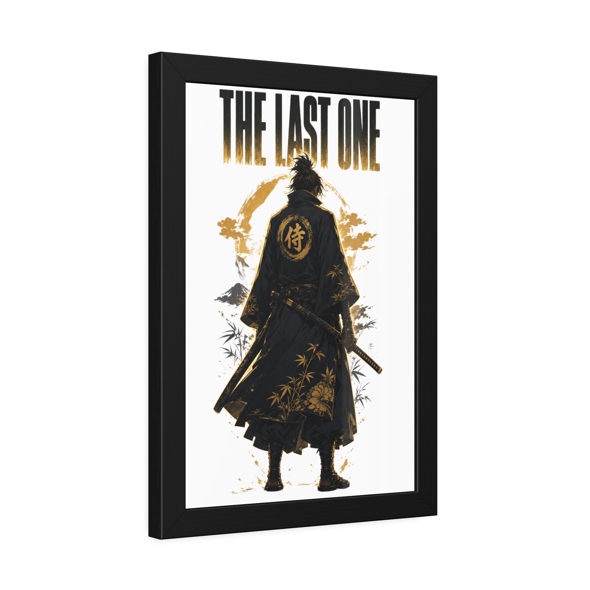 The Last One Samurai Framed Poster — Warrior Silhouette Wall Art