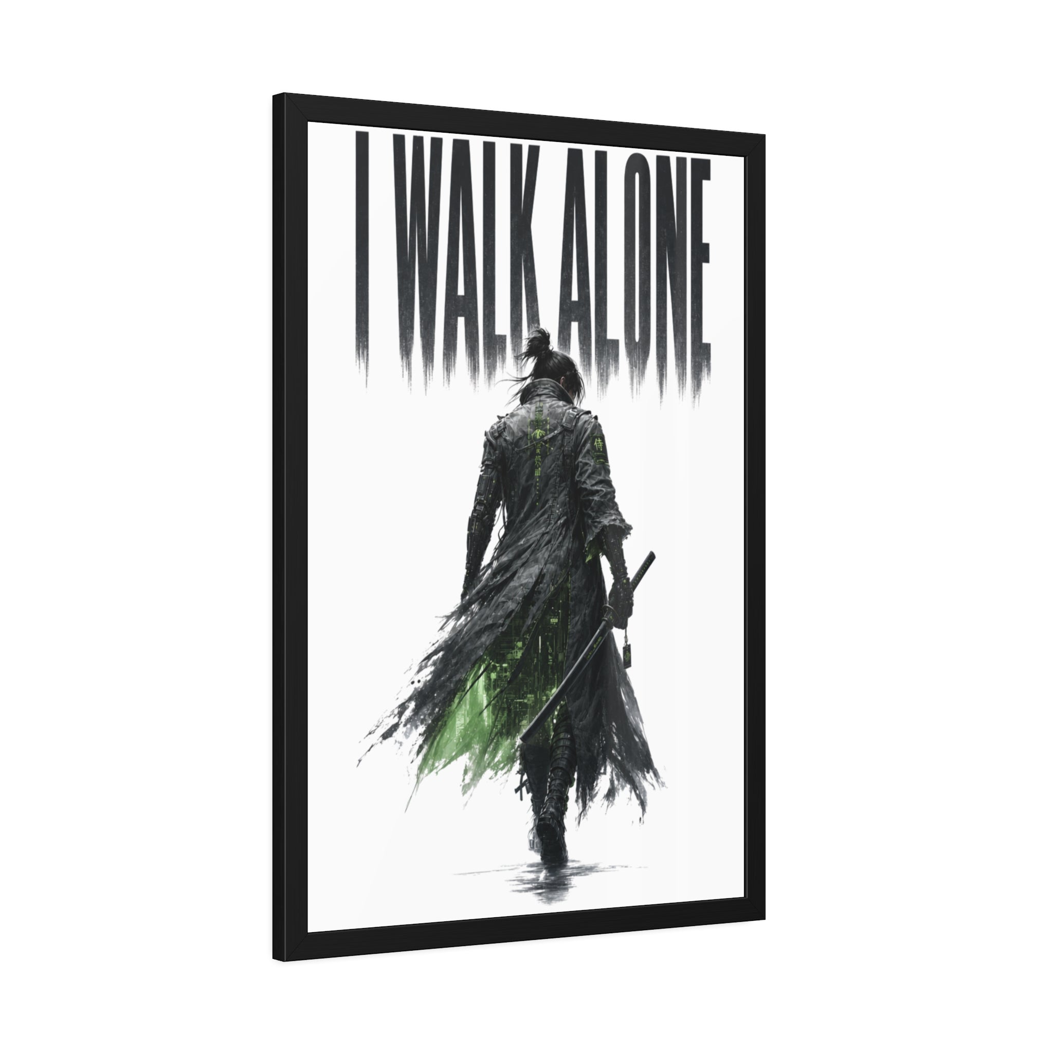 Framed Poster — "I Walk Alone" Dark Fantasy Wall Art